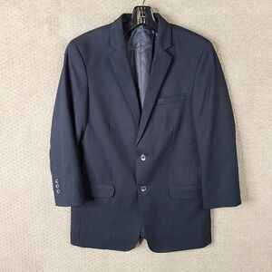 Calvin Klein Jacket Kids Boys 18R Blue Blazer Polyester Blend 2 Button Suit Coat